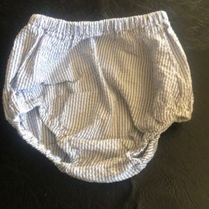 Seersucker baby diaper cover.